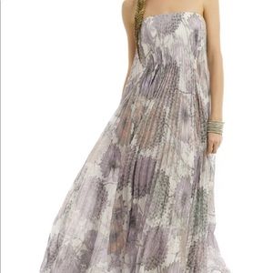 Badgley Mischka Strapless Heather Maxi Floral Dress